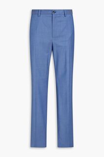 Шерстяные брюки с узором «елочка» DOLCE &amp; GABBANA, синий