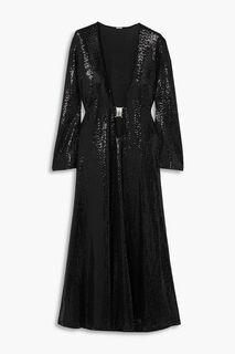 Платье макси Nina из эластичного джерси с пайетками и вырезами DODO BAR OR, черный