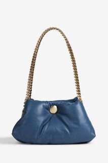 Маленькая кожаная сумка через плечо Tobo с мягкой подкладкой PROENZA SCHOULER, синий