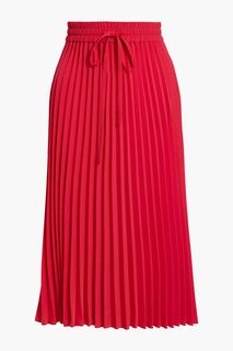 Плиссированная юбка миди из крепа REDVALENTINO, красный