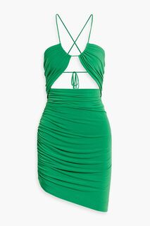 Платье мини из джерси с вырезами и сборками Cadiz RETROFÊTE, зеленый