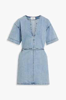 Джинсовое мини-платье с поясом FRAME, синий