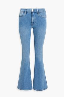 Расклешенные джинсы Le Pixie с высокой посадкой FRAME, синий