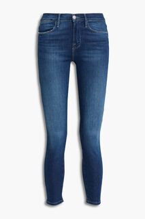 Укороченные джинсы скинни Le High Skinny с высокой посадкой FRAME, синий