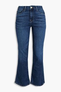 Расклешенные джинсы Le Cropped Mini Boot со средней посадкой FRAME, синий