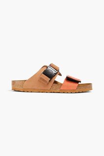 Сандалии Rotterdam из резины и замши Birkenstock, коричневый