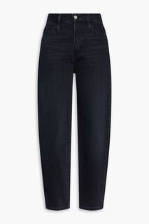 Укороченные зауженные джинсы с высокой посадкой FRAME, черный