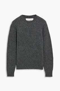 Меланжевый трикотажный свитер с начесом FRAME, серый
