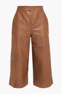 Кожаные брюки-кюлоты FRAME, коричневый
