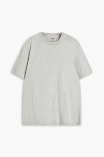 Меланжевая футболка Pima из хлопкового джерси FRAME, серый