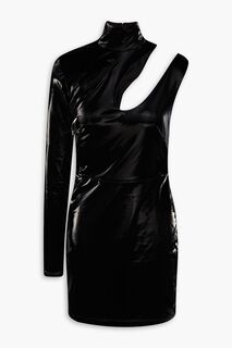 Виниловое мини-платье Fallen с вырезами ROTATE BIRGER CHRISTENSEN, черный