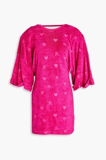 Платье мини Masine из махрового жаккарда с открытой спиной ROTATE BIRGER CHRISTENSEN, фуксия