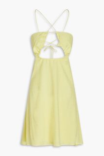 Жаккардовое платье мини Nanna с вырезами ROTATE BIRGER CHRISTENSEN, желтый