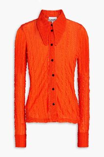 Рубашка из эластичного клоке GANNI, оранжевый