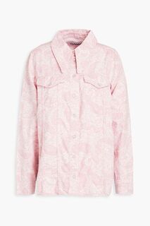 Джинсовая рубашка с принтом пейсли GANNI, розовый