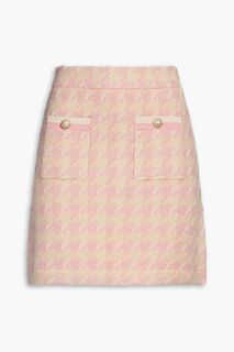 Мини-юбка Louisa жаккардовой вязки с узором &quot;гусиные лапки&quot; SANDRO, розовый