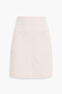 Мини-платье Sunshine из твида и кордового кружева вязки букле SANDRO, розовый