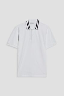 Рубашка-поло из хлопкового пике SANDRO, белый