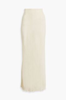 Юбка макси Sereia плиссе из бамбука и смесового шелка Savannah Morrow, кремовый