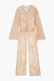 Блузка из шелкового жоржета с тигровым принтом SEE BY CHLOÉ, кремовый