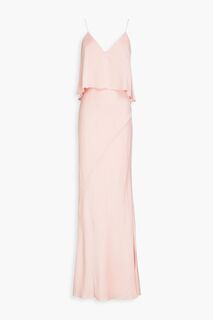 Многослойное платье макси из атласного крепа SHONA JOY, розовый