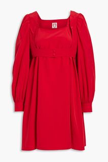 Рубиновое многослойное платье мини из тафты SHRIMPS, красный
