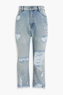 Укороченные потертые джинсы-бойфренды Omar SER.O.YA, синий