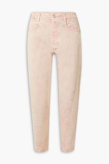 Укороченные зауженные джинсы с высокой посадкой STELLA MCCARTNEY, розовый
