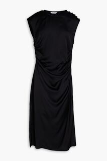 Атласное платье миди Isabell со сборками HOLZWEILER, черный