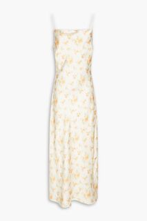 Атласное платье миди Eila с цветочным принтом HOLZWEILER, кремовый