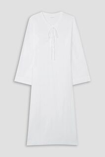Платье макси Jules со шнуровкой и хлопковой вуалью HONORINE, белый