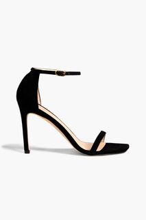 Замшевые босоножки Amelina 85 STUART WEITZMAN, черный