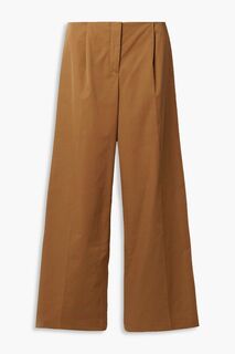 Широкие брюки из тканого материала с вышивкой Leila INTERIOR, коричневый
