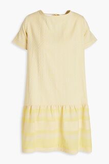 Платье мини Gina из хлопка и жаккарда с вырезом SUMMERY COPENHAGEN, желтый