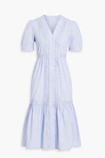 Платье миди Emilia из органического хлопка и поплина с отделкой крючком IRIS &amp; INK, синий