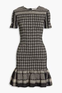 Платье мини Celine с присборками из хлопка и жаккарда SUMMERY COPENHAGEN, черный