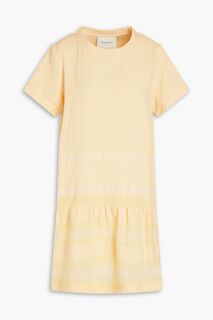 Платье мини из хлопка и жаккарда со сборками SUMMERY COPENHAGEN, желтый