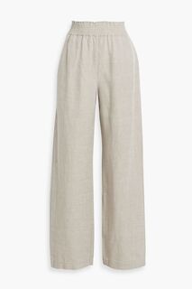 Льняные широкие брюки Keira IRIS &amp; INK, серый