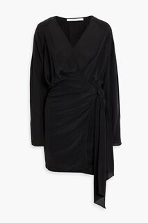 Платье мини с запахом Inima из шелкового крепдешина IRO, черный
