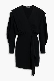 Платье мини с запахом и плиссировкой Rixton IRO, черный
