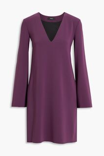 Платье мини из крепа THEORY, фиолетовый