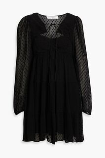 Платье мини Dixon со сборками из жоржета IRO, черный