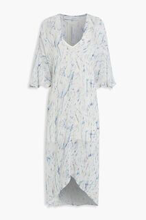 Платье миди Camasa из шелкового шифона асимметричного принта IRO, белый