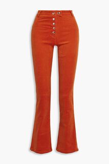 Вельветовые брюки прямого кроя из смесового хлопка THE LINE BY K, оранжевый