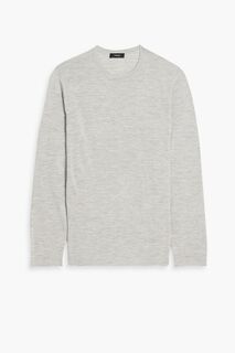 Меланжевый кашемировый свитер THEORY, серый
