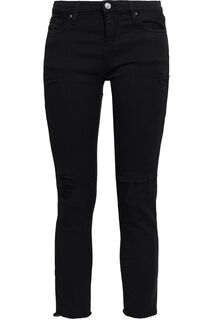 Jarod укороченные потертые джинсы узкого кроя со средней посадкой IRO, черный