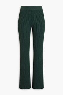 Расклешенные брюки ребристой вязки The Range, зеленый