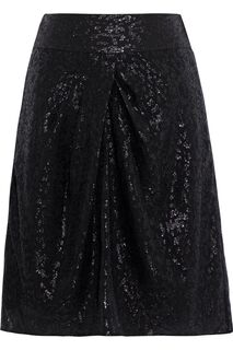 Мини-юбка Jeyna из шелкового шифона со сборками fil-купе IRO, черный
