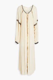 Платье миди из крепона с декором Navia Tiana TIGERLILY, кремовый