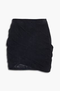 Замшевая мини-юбка Caray со сборками IRO, черный